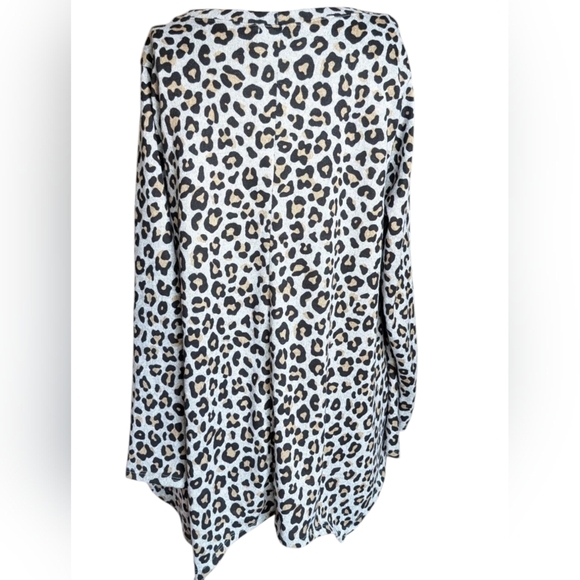 Green Envelope Los Angeles Leopard Print Tunic Top 1X - Picture 4 of 8